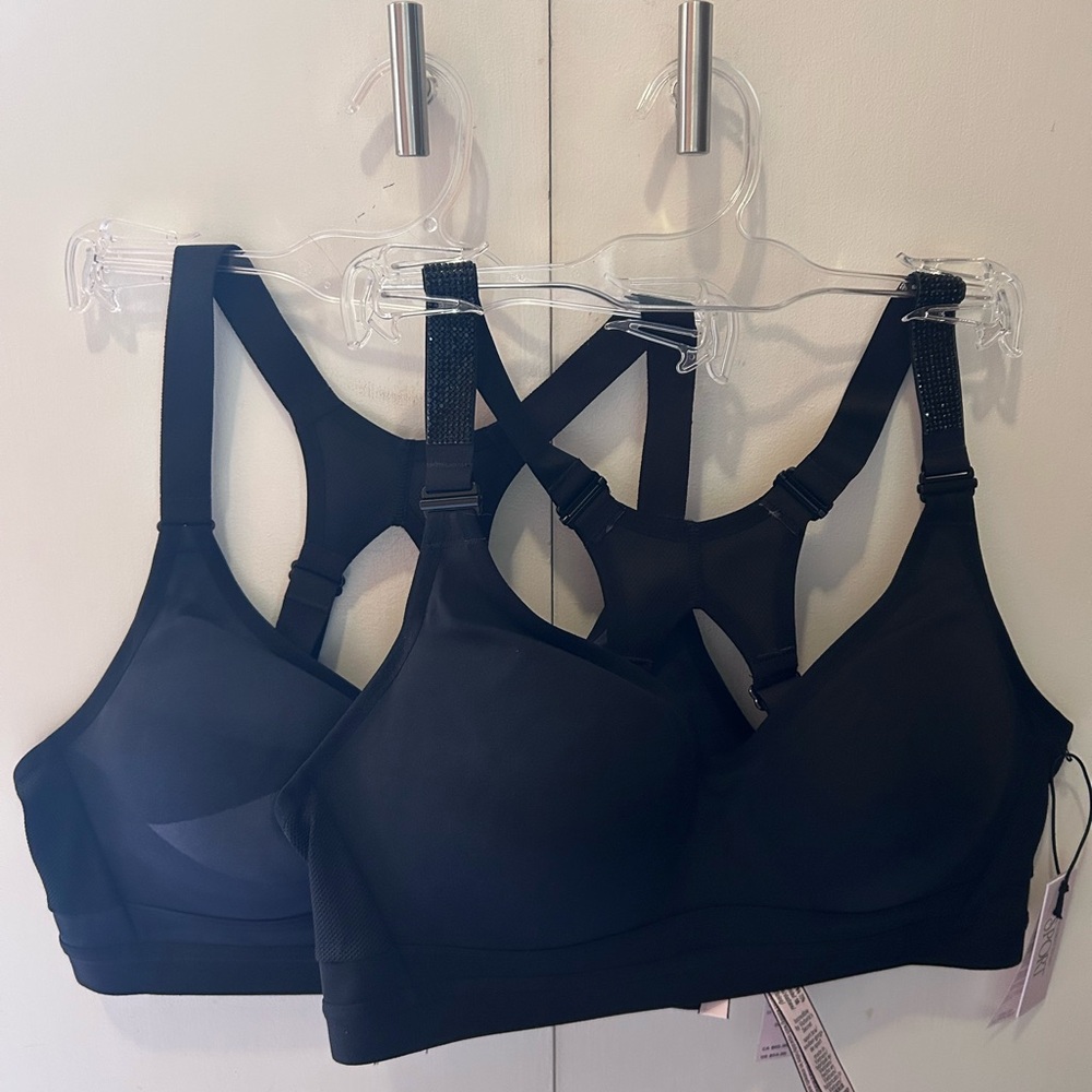 NWT 2 pack 32C V.S. Lined Black Sports Bras